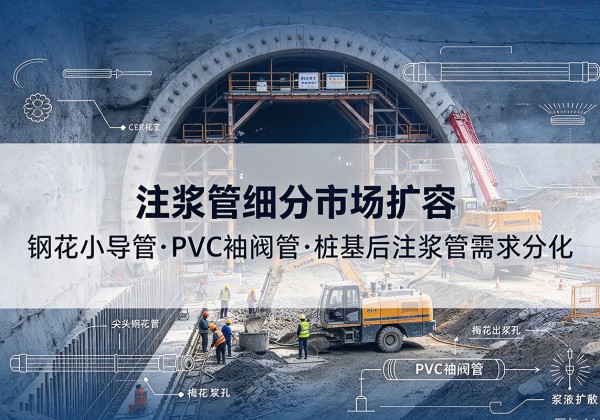 商都注浆管细分市场扩容，隧道钢花小导管、PVC 袖阀管、桩基后注浆管需求分化